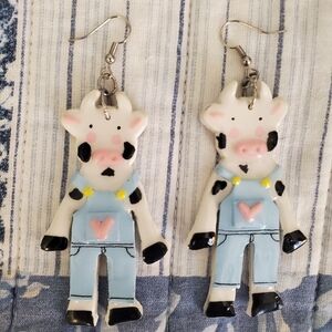 Adorable Cow Earrings for Kids